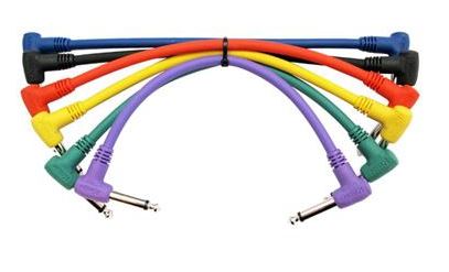 Kirlin 6 X Coloured Angled Patch Lead 6In