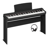 Yamaha P-225 Digital Piano with L200 Fixed Stand and TGI Headphones - Bundle