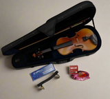 Sandner 300 violin bundle with case, bow, shoulder-rest and rosin