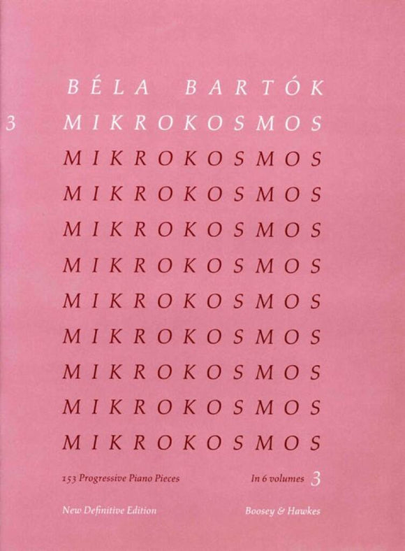 Bartok Mikrokosmos Book 3 For Piano New Definitive Edition