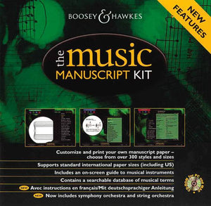 Music Manuscript Kit Cd Rom