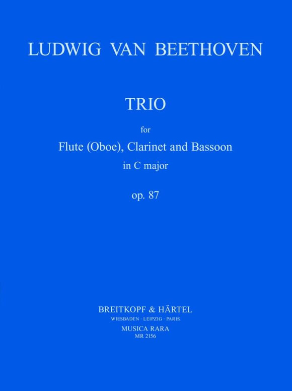 Beethoven Trio Op.87 arr Flute, Clarinet and Bassoon Set Parts
