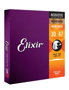 Elixir Nanoweb Coated Phosphor Bronze 10-47 Extra Light 12-String Set