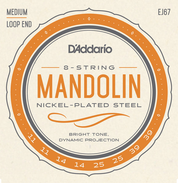 D'Addario EJ67 11-39 Medium Nickel Mandolin Strings