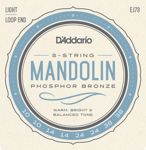 D'Addario EJ73 10-38 Light Phosphor Bronze Mandolin Strings