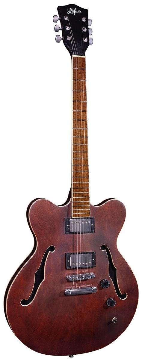 Hofner Verythin Electric Guitar Dark Stain