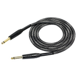 Kirlin Premium Wave Fabric Guitar Cable Black 10 Foot Straight Straight