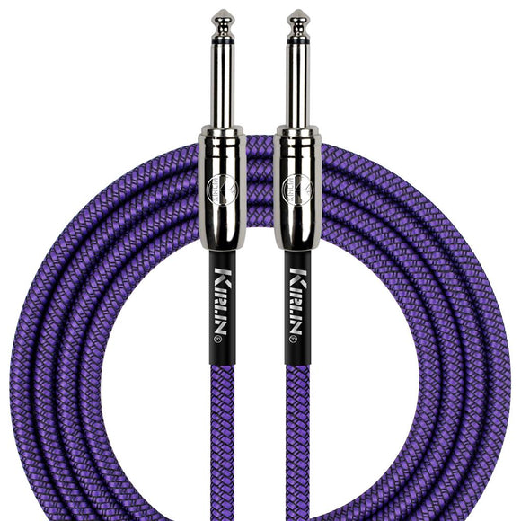 Kirlin Fabric Braided Cable 20Ft Straight To Straight Connectors Purple