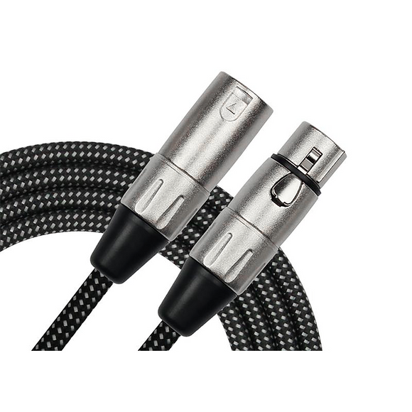 Kirlin Microphone Lead Xlr M Xlr F Black Woven 20Ft