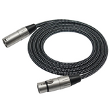 Kirlin Microphone Lead Xlr M Xlr F Black Woven 20Ft