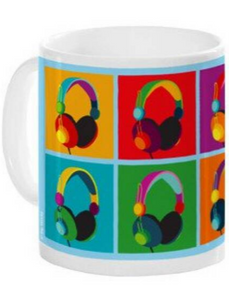 Mug with Headphones Design